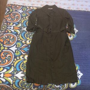 Banana Republic BR/HTG Reissue Green Buttoned Shirt Dress
